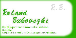 roland bukovszki business card